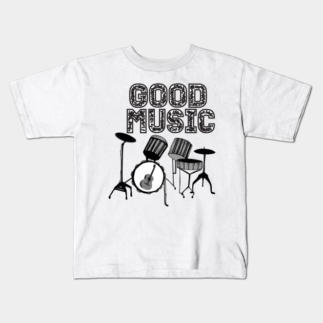 Good music tee design birthday gift graphic Kids T-Shirt by TeeSeller07